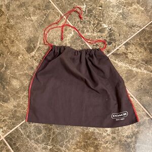 Coach Black Bag with Red Trim